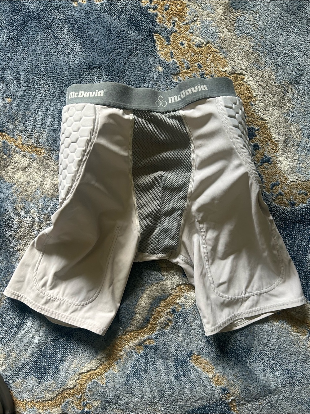 McDavid Men’s Padded Compression Boxer Briefs — Light Gray